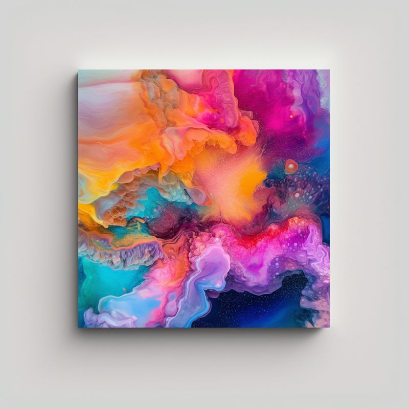 GENERICO - Obra Maestra De Lienzo Movimiento: Fusión 90x90 Cm