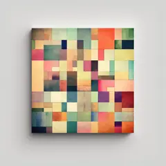 GENERICO - Cuadro De Interiores Espectacular Con Cuadrados 70x70 Cm