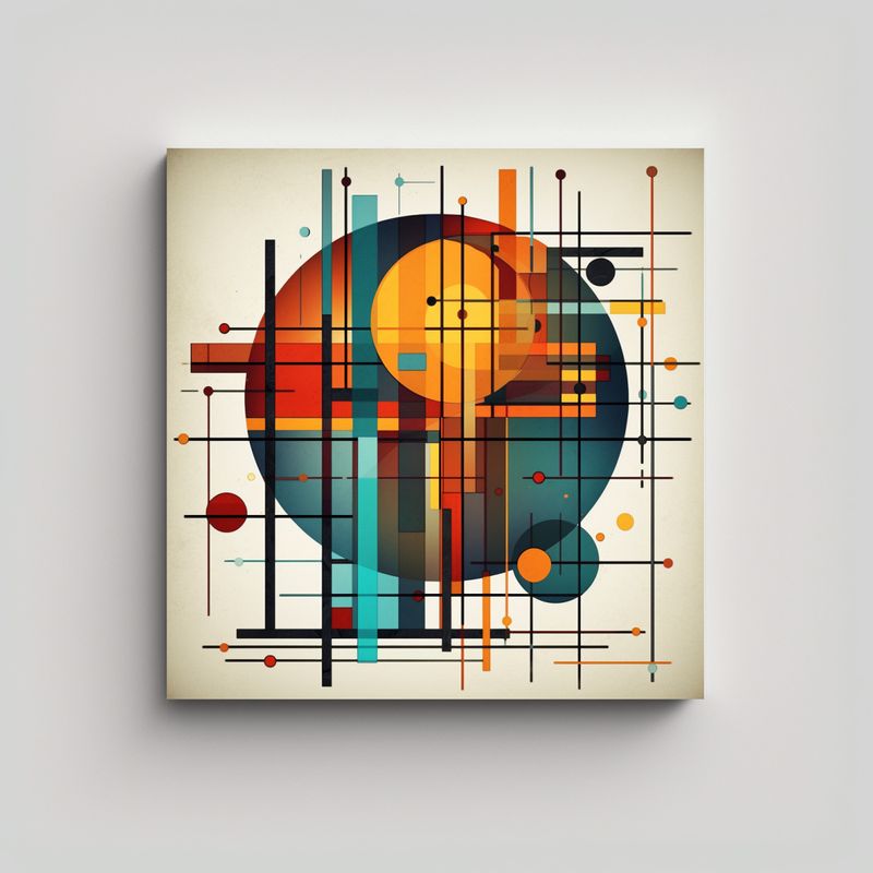 GENERICO - Cuadro Abstracto Fantasía Arte Moderno Para 70x70 Cm