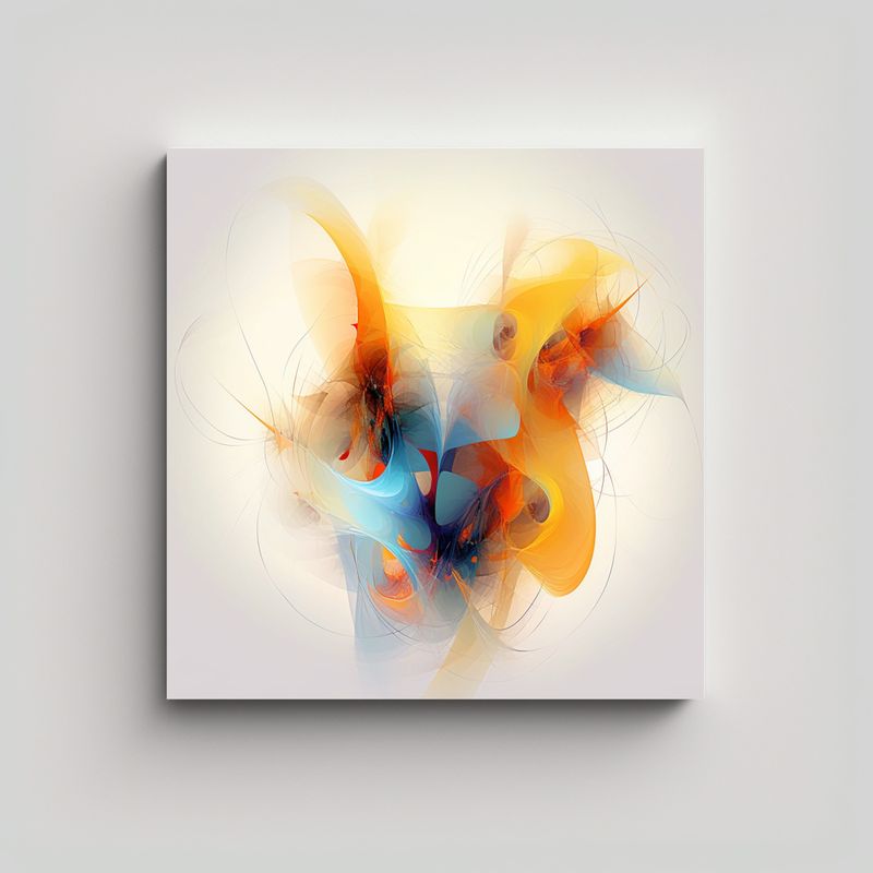 GENERICO - Cuadro Dibujo Intensidad Abstracto Sprite 90x90 Cm