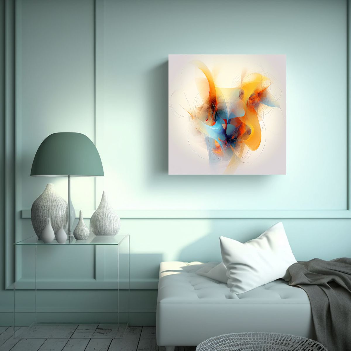 GENERICO - Cuadro Dibujo Intensidad Abstracto Sprite 80x80 Cm