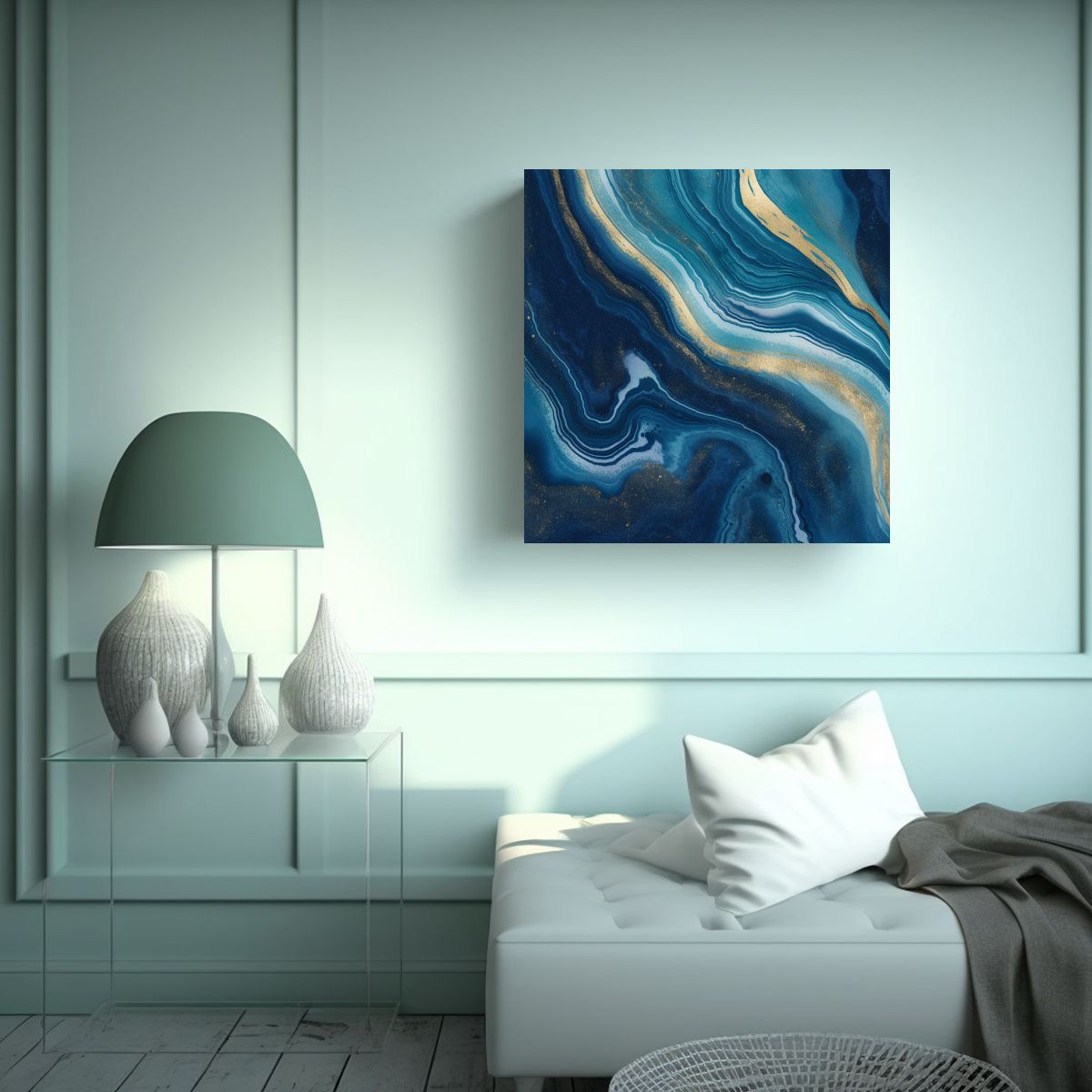 GENERICO - Composición Tonos Simetría Y154 Pinturas 90x90 Cm