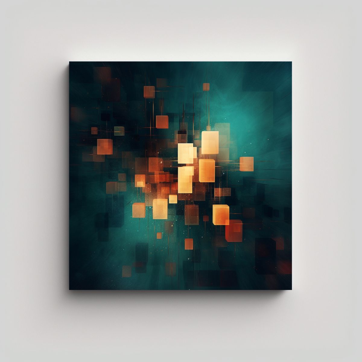 GENERICO - Pintura Decorativa Abstracta De Arte Concepto 50x50 Cm