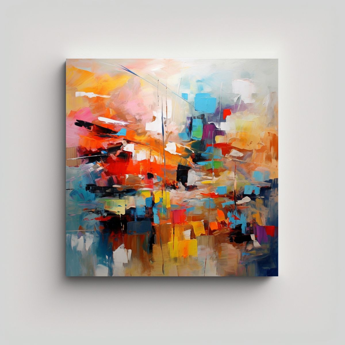 GENERICO - Arte Pared Calidos Reflejo Impresión Giclée 80x80 Cm