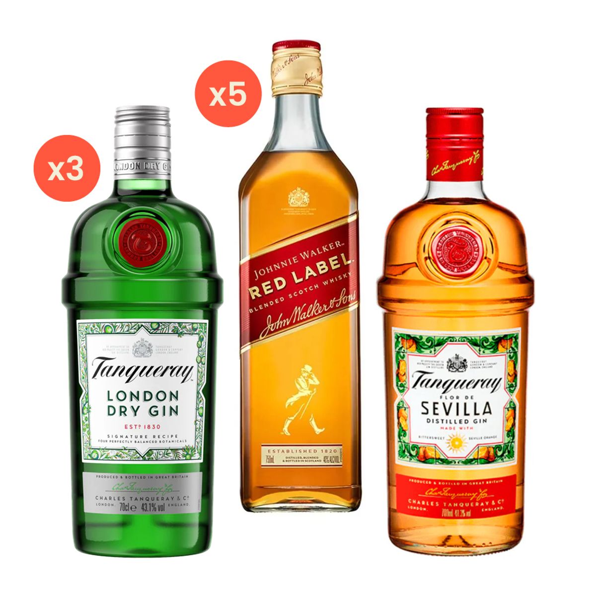 JOHNNIE WALKER - Pack Matrimonio Standard: Johnnie Walker + Tanqueray