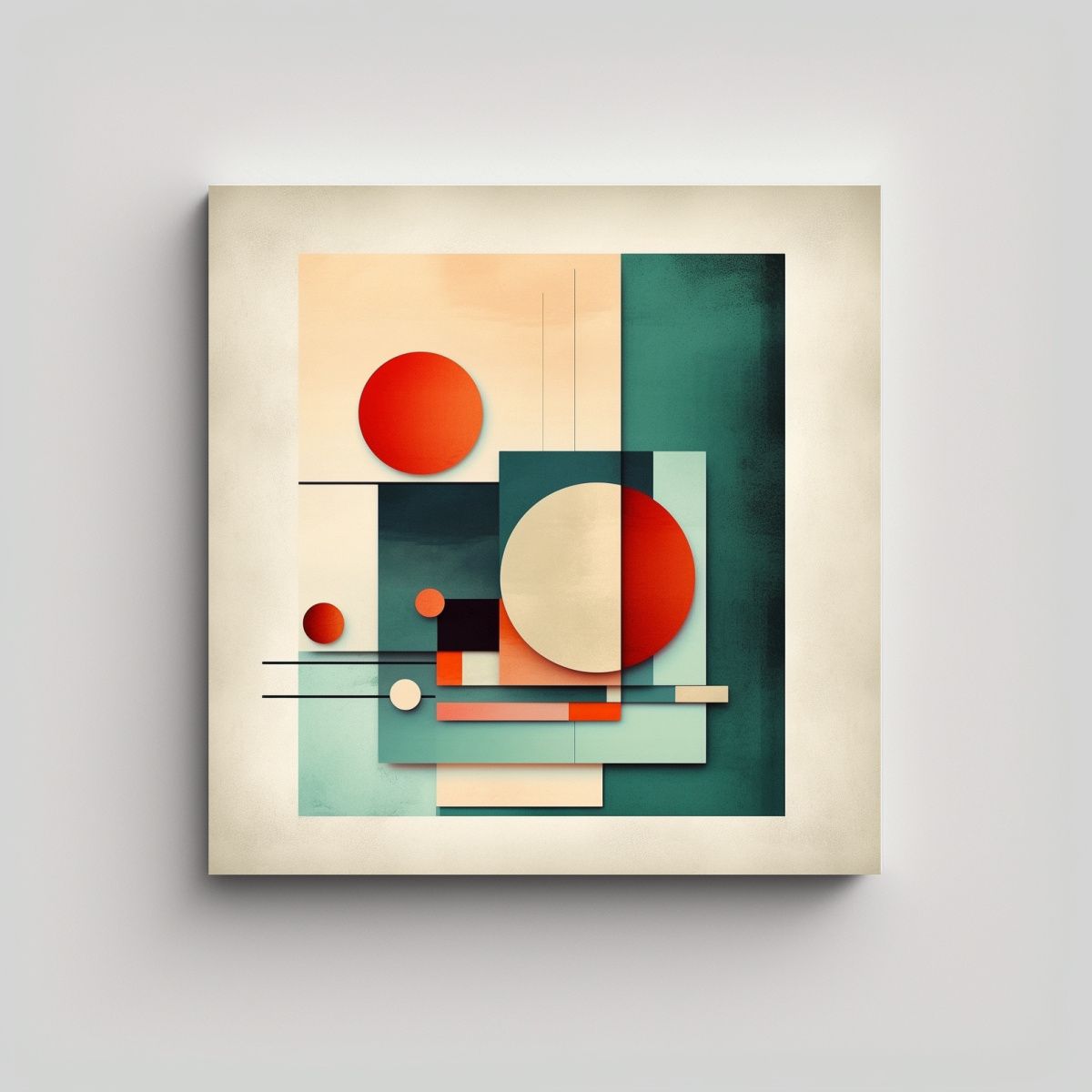 GENERICO - Diseño Clásico Minimalista K Con Formas Para 80x80 Cm