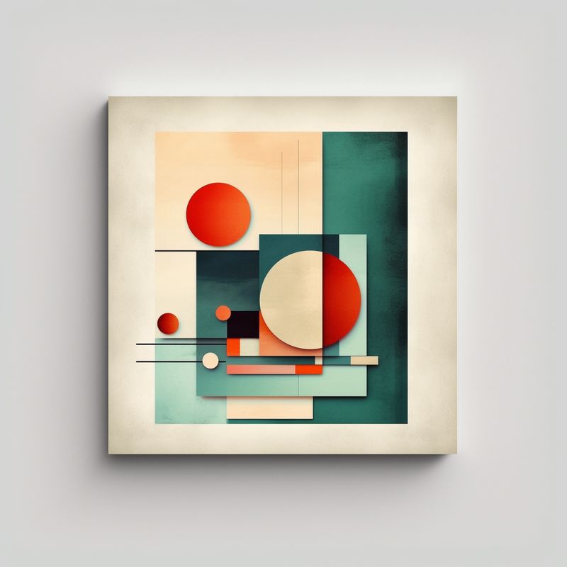 GENERICO - Diseño Clásico Minimalista K Con Formas Para 50x50 Cm
