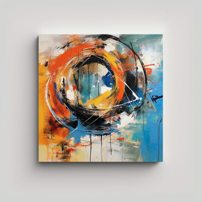 GENERICO - Tela En Bastidor Alta Calidad Urbano Tam Abstract 80x80 Cm