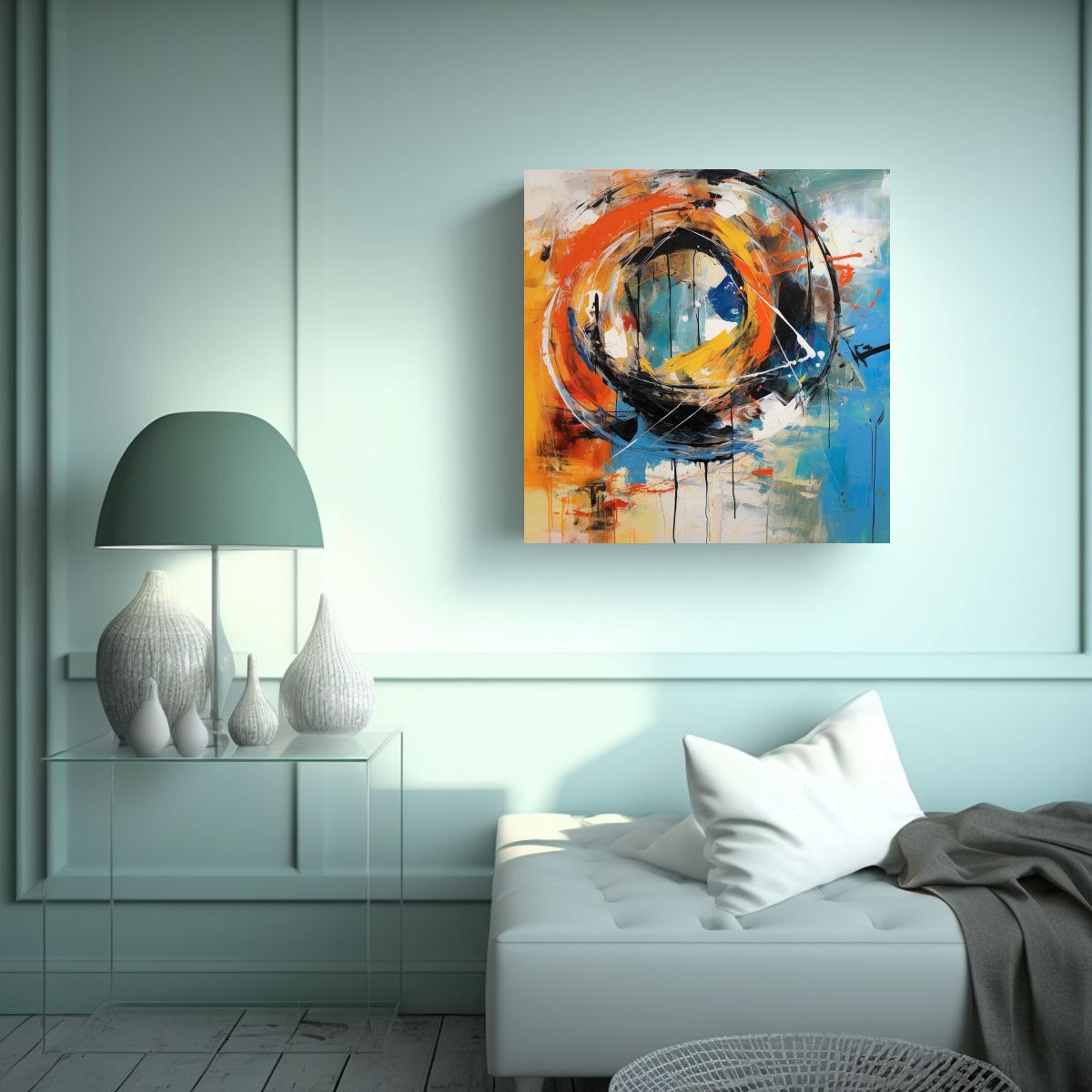 GENERICO - Tela En Bastidor Alta Calidad Urbano Tam Abstract 50x50 Cm