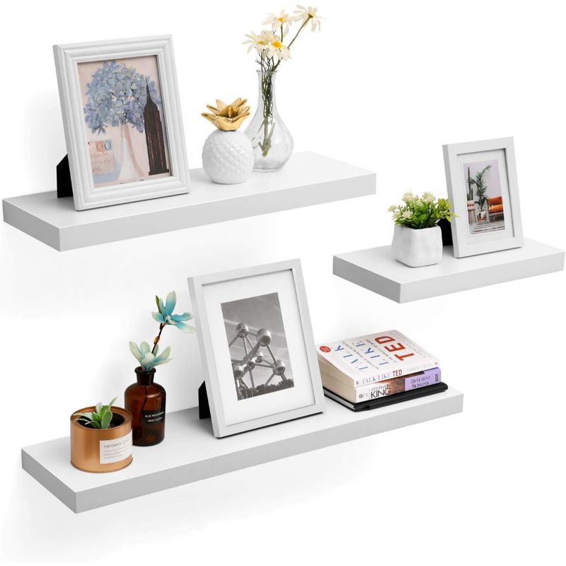 SPACEZAT - Repisa Flotante Blanca 80 x 20 x 3,8 cm