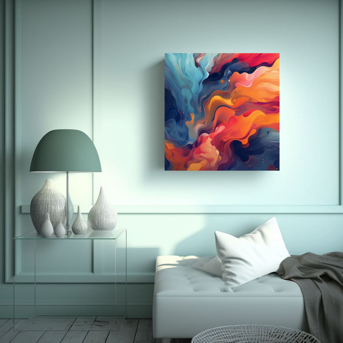 GENERICO - Pintura Abstracta Intrincada Para Juego Móvil 70x70 Cm