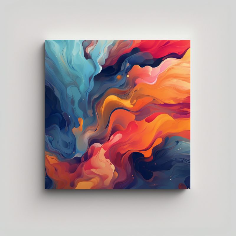GENERICO - Pintura Abstracta Intrincada Para Juego Móvil 50x50 Cm