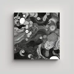 GENERICO - Cuadro Cuadrado En Composición Equilibrada En 80x80 Cm