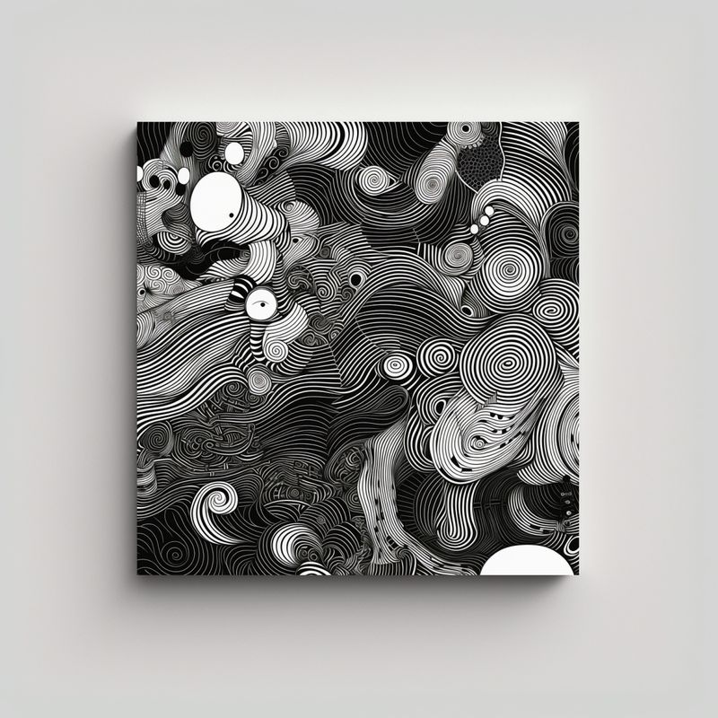 GENERICO - Cuadro Cuadrado En Composición Equilibrada En 60x60 Cm