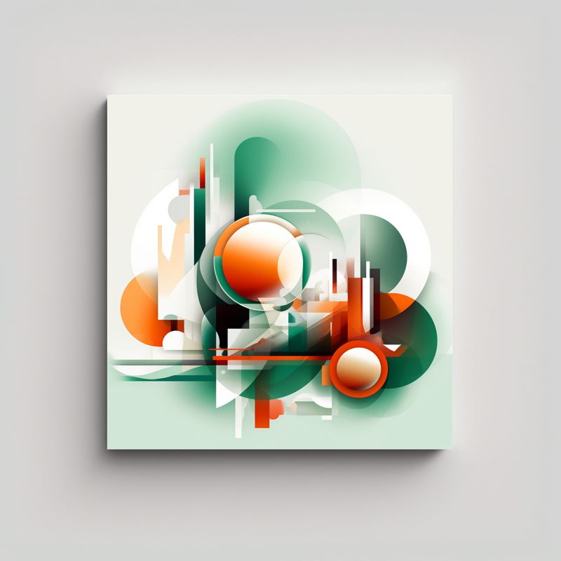GENERICO - Cuadro Vanguardia Abstracta Riqueza Visual 8k 70x70 Cm