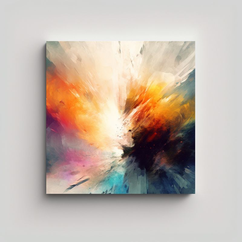 GENERICO - Pinturas Decorativas Abstractas En Bastidor De 90x90 Cm