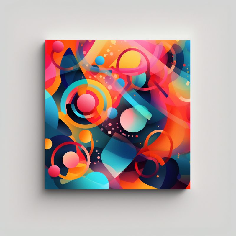 GENERICO - Explora La Fusión De Colores, Formas Y Patrones 90x90 Cm