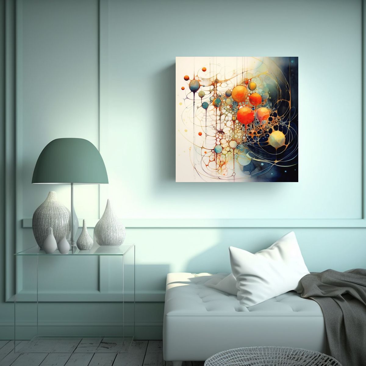 GENERICO - Cuadros Decorativos Luminosos En Lienzo Vintage 80x80 Cm