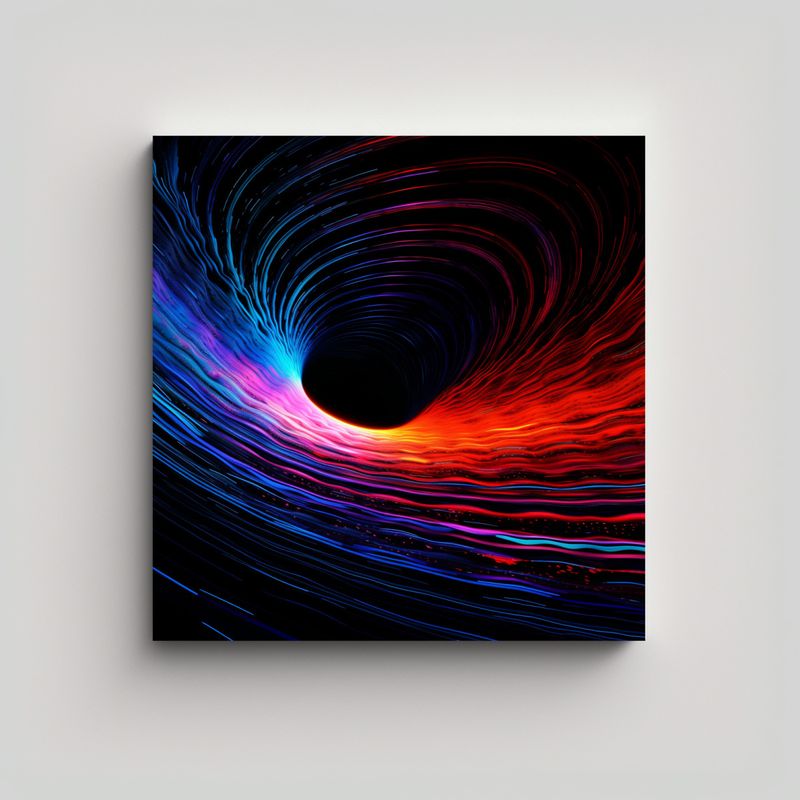 GENERICO - Pintura Abstracta De Arte Impreso CH De Agujeros 50x50 Cm