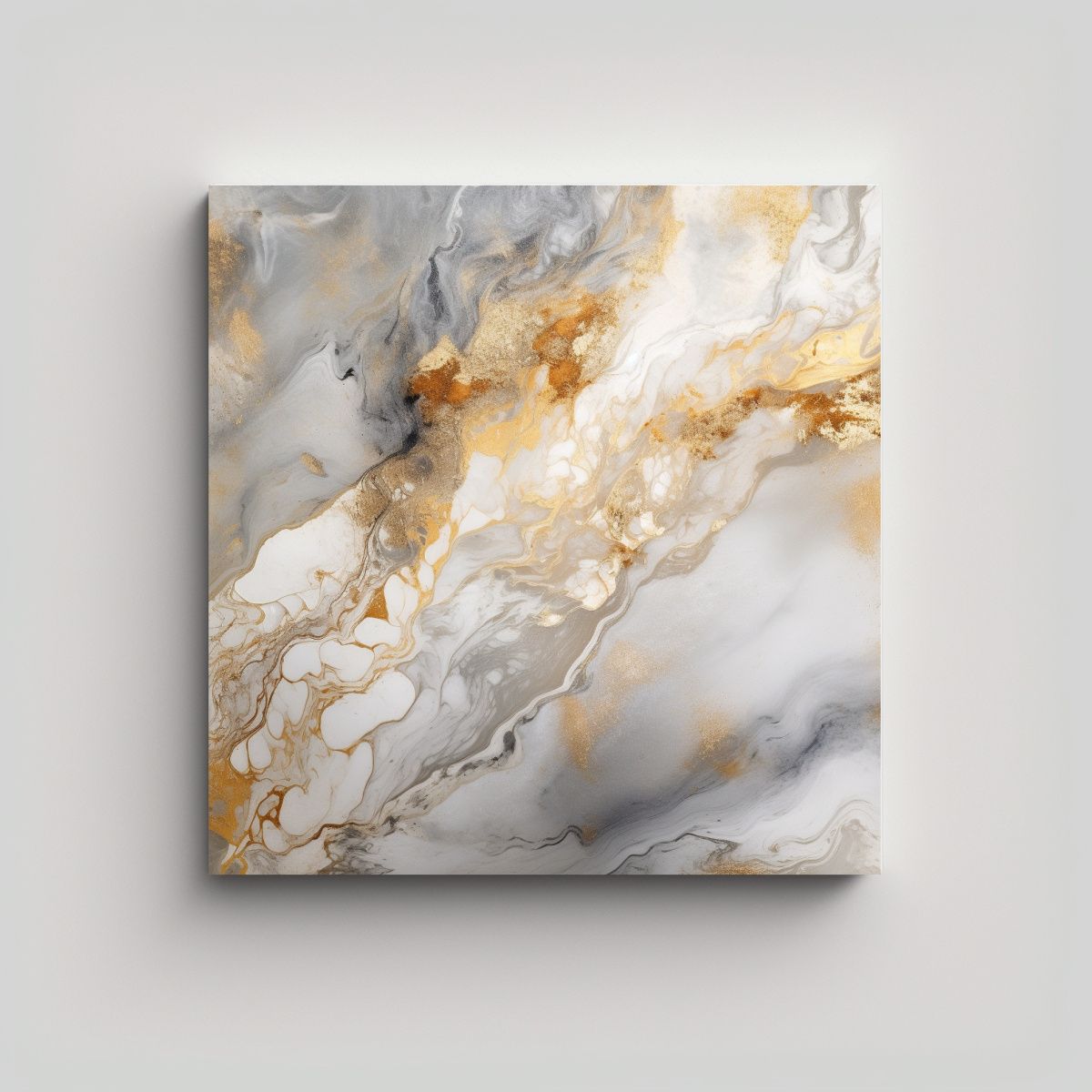 GENERICO - Pintura De Pared Abstracta En Resina Con Figuras 70x70 Cm