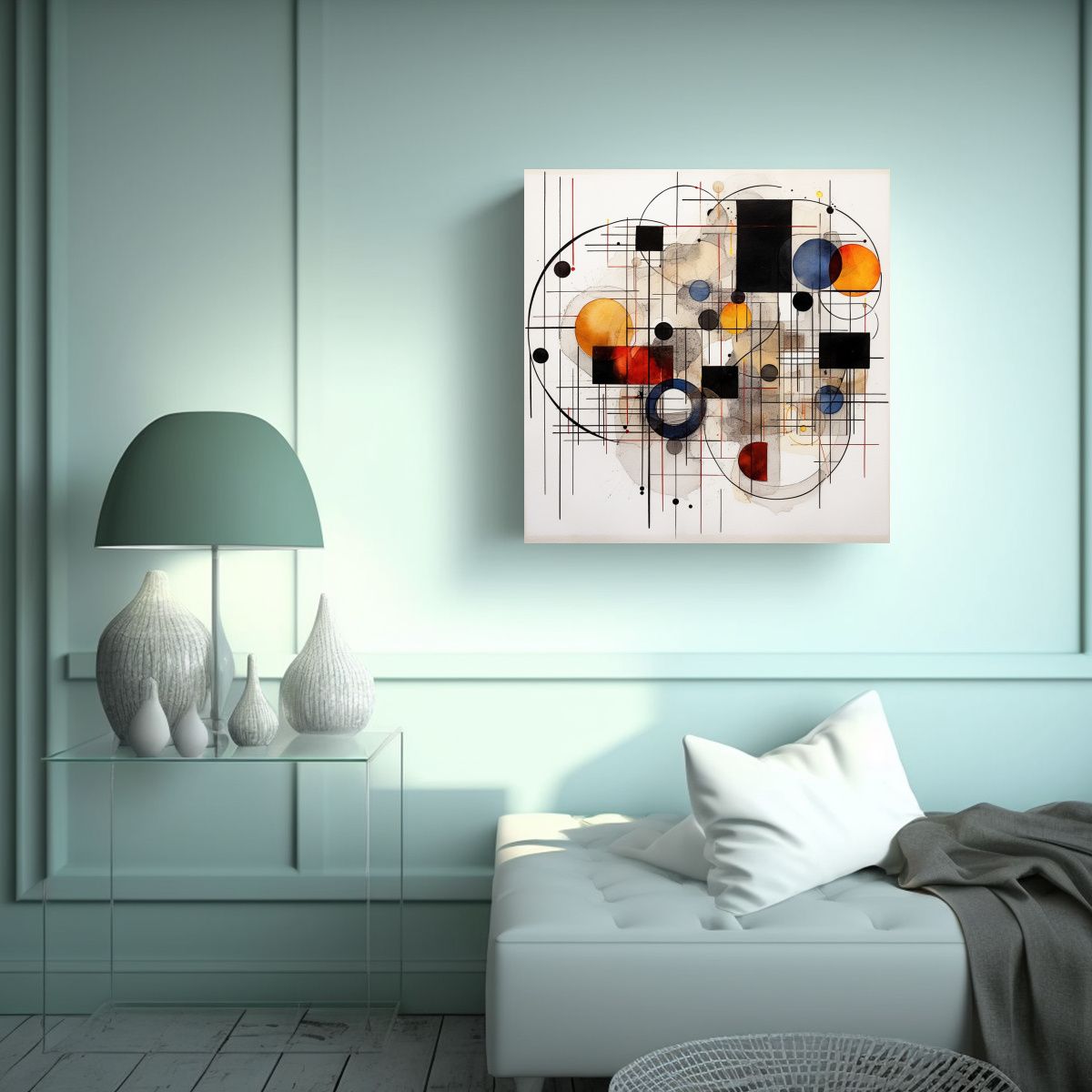 GENERICO - Cuadro Decoración Única Abstracciones 60x60 Cm