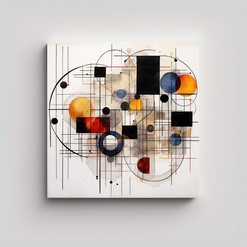 GENERICO - Cuadro Decoración Única Abstracciones 50x50 Cm