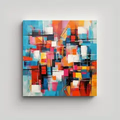 GENERICO - Pinturas Decorativas En Canva Con Gama De Colores 90x90 Cm