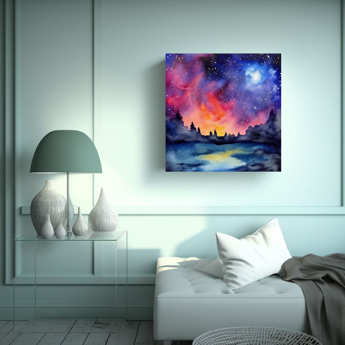 GENERICO - Pintura Decorativa Vintage, Hermoso Cielo 60x60 Cm