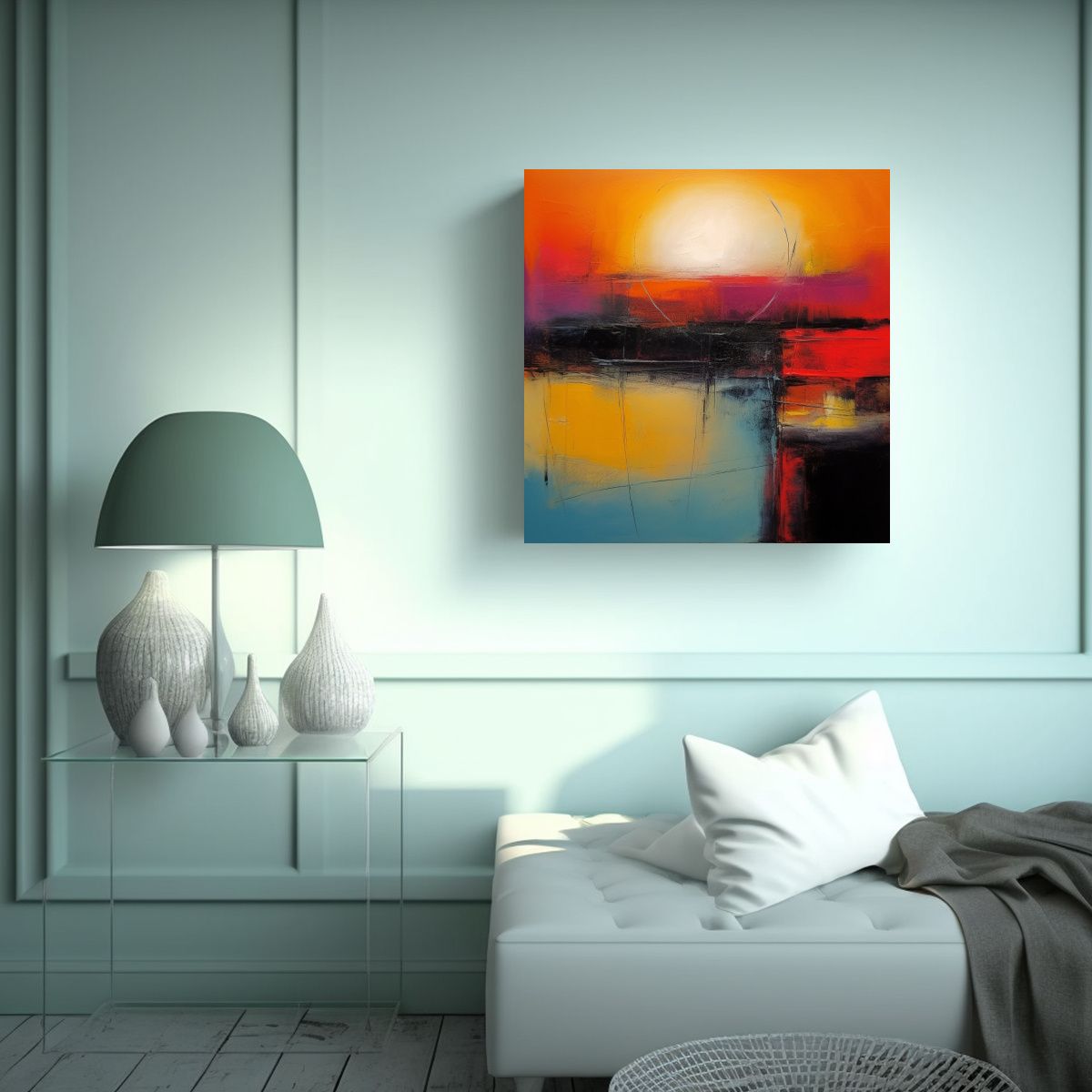 GENERICO - Pintura Decorativa Lienzo Espectacular Obra 90x90 Cm