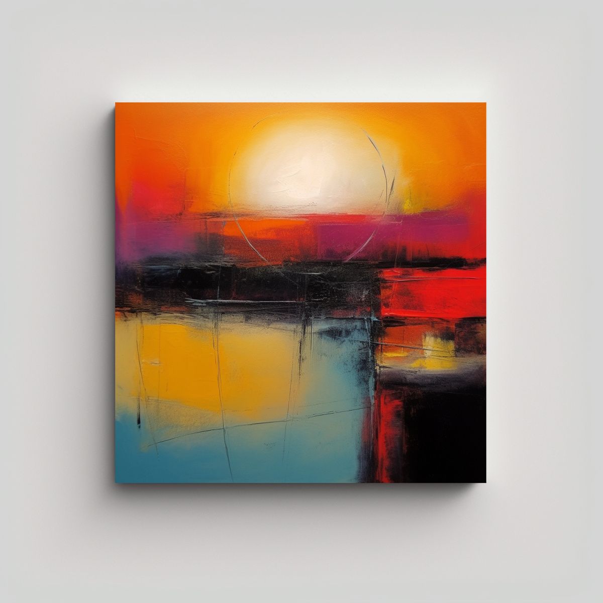 GENERICO - Pintura Decorativa Lienzo Espectacular Obra 70x70 Cm