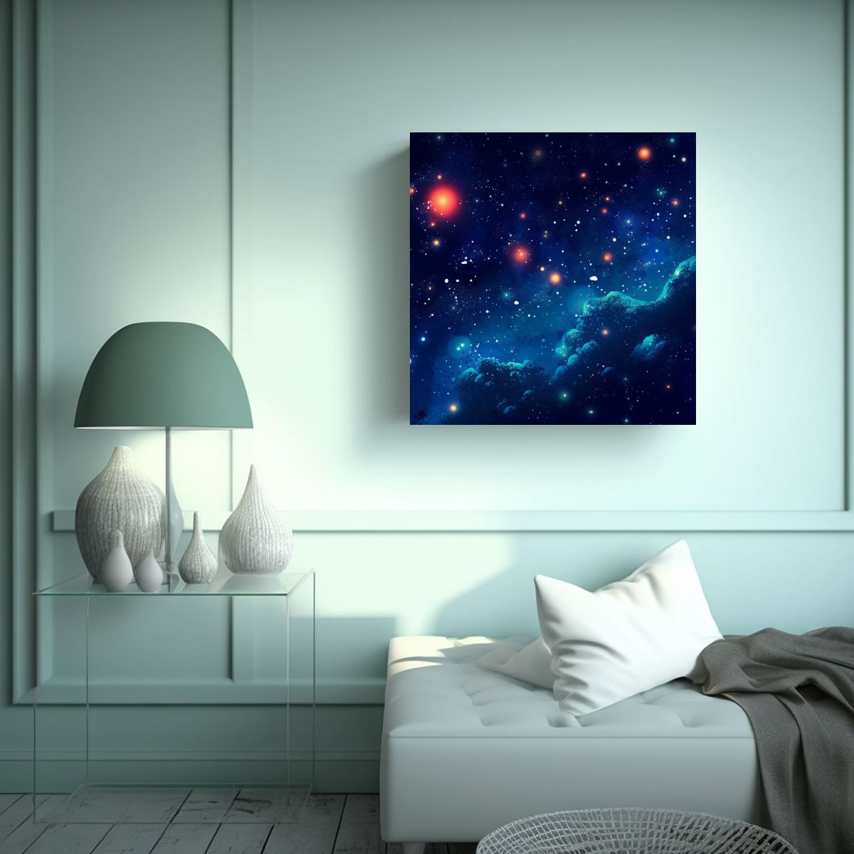 GENERICO - Cuadro De Decoración Intergaláctica Con 70x70 Cm
