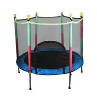 Mini Trampolín Cama Elástica con Malla Niños 140cm - Azul