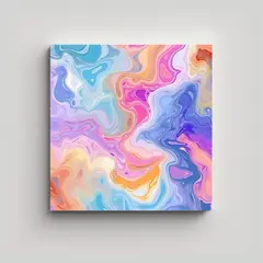 GENERICO - Cuadro Mármol Arco Iris De Alta Calidad Para 50x50 Cm