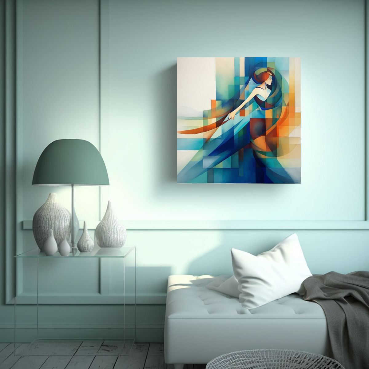 GENERICO - Cuadro Decorativo De Mujer Bailando En Estilo 60x60 Cm