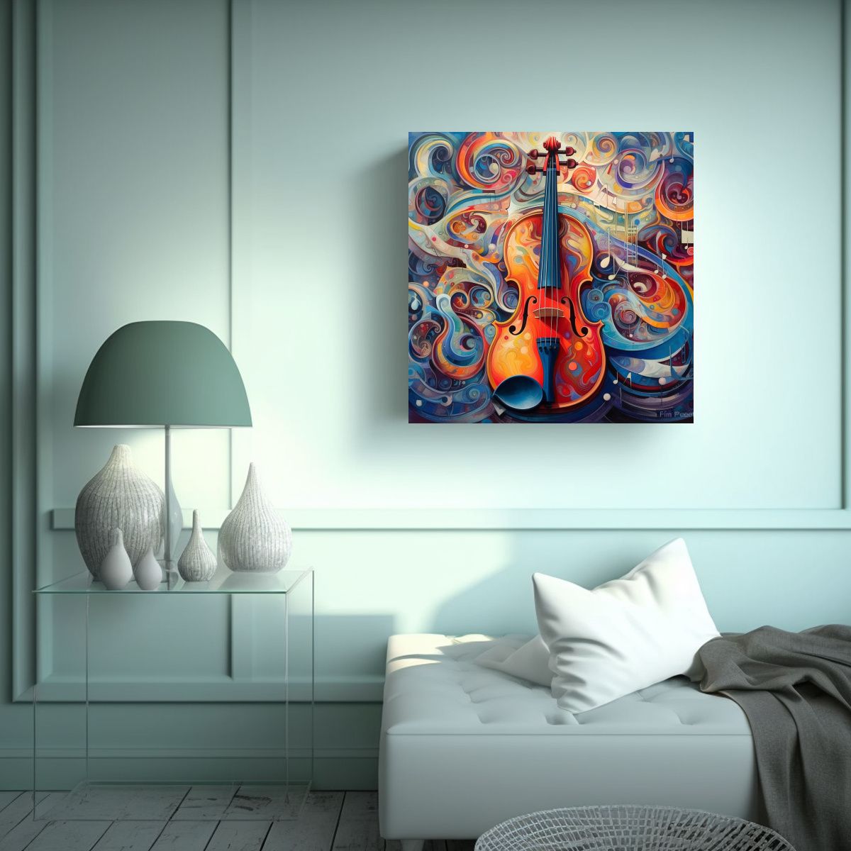 GENERICO - Lienzo De Tela Música Esplendorosa Para 50x50 Cm