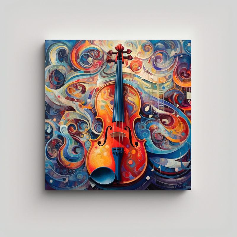 GENERICO - Lienzo De Tela Música Esplendorosa Para 60x60 Cm
