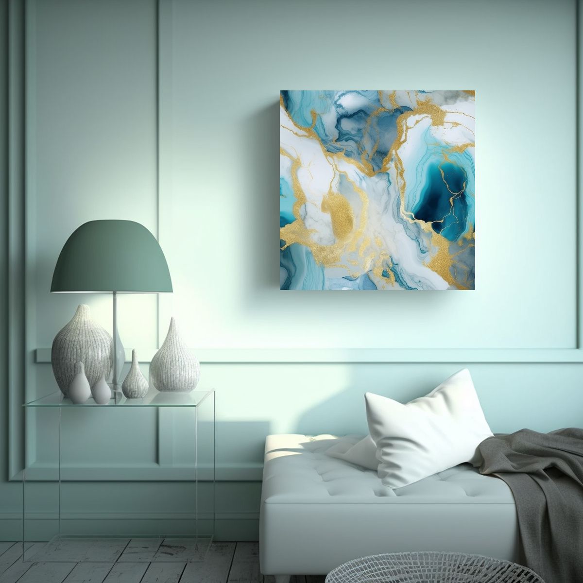 GENERICO - Pintura 3D Abstracta De Mármol Para Decoración 80x80 Cm
