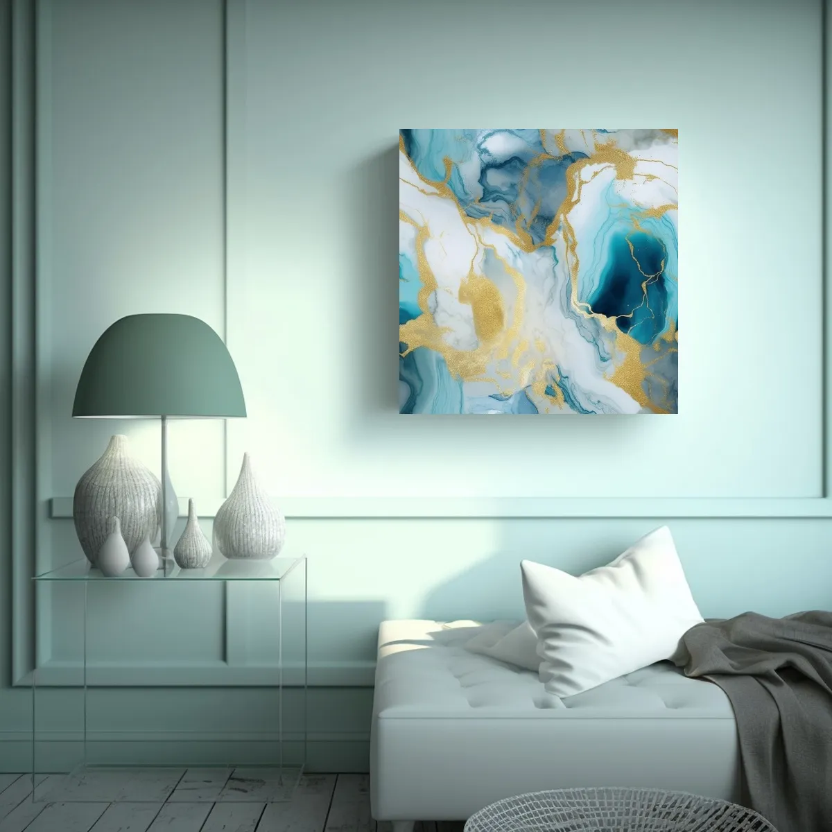 GENERICO - Pintura 3D Abstracta De Mármol Para Decoración 70x70 Cm