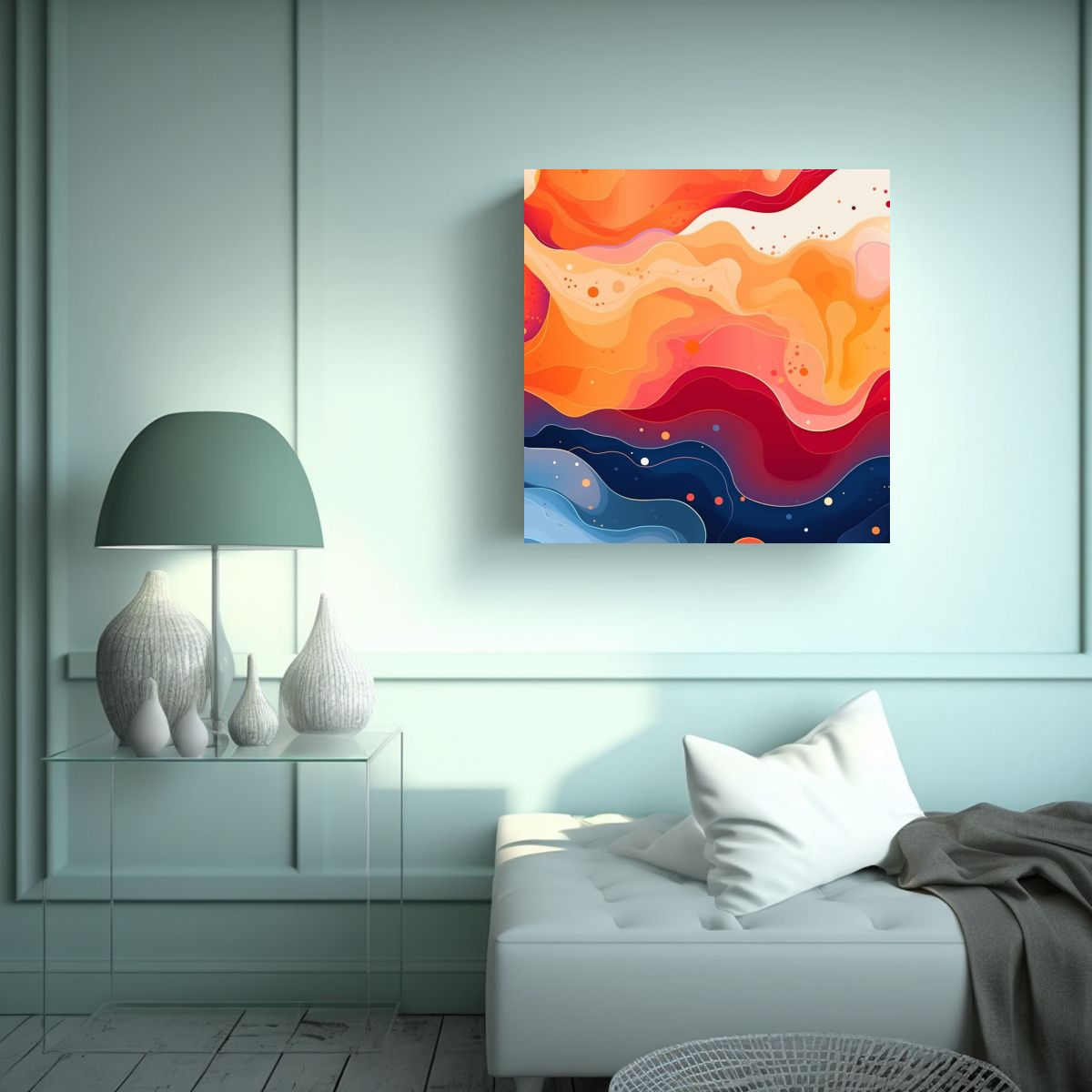 GENERICO - Lienzo Moderno Con Armonía Cromática Para 50x50 Cm