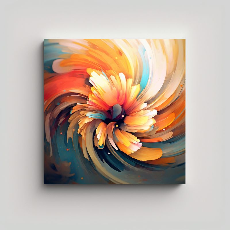GENERICO - Pinturas Abstractas Digitales Para Decoración 90x90 Cm