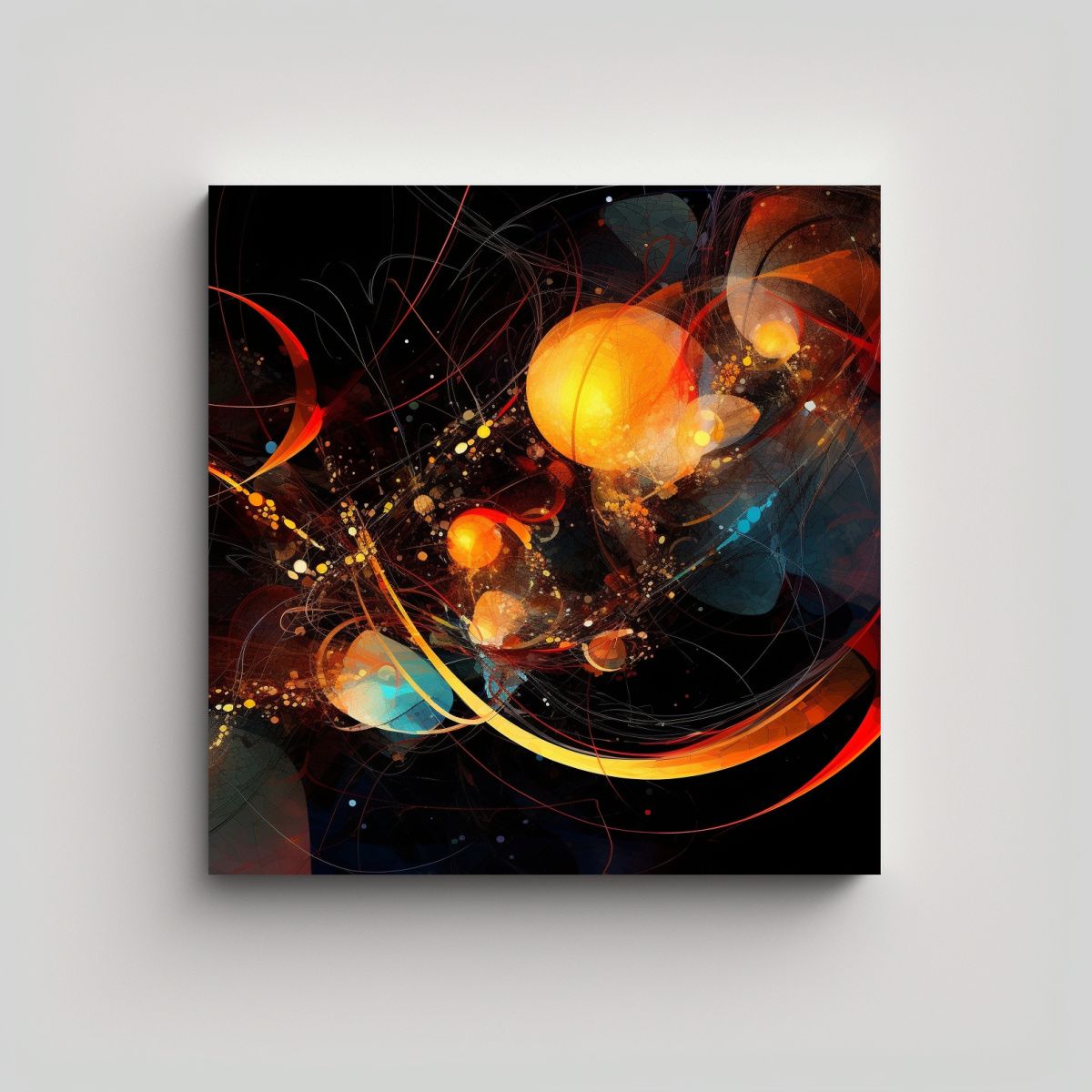 GENERICO - Lienzo Cuadro Alegre Diseño Abstracto Galaxy23 70x70 Cm