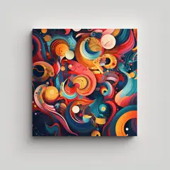 GENERICO - Cuadros De Decoración Con Movimientos Florales Y 80x80 Cm