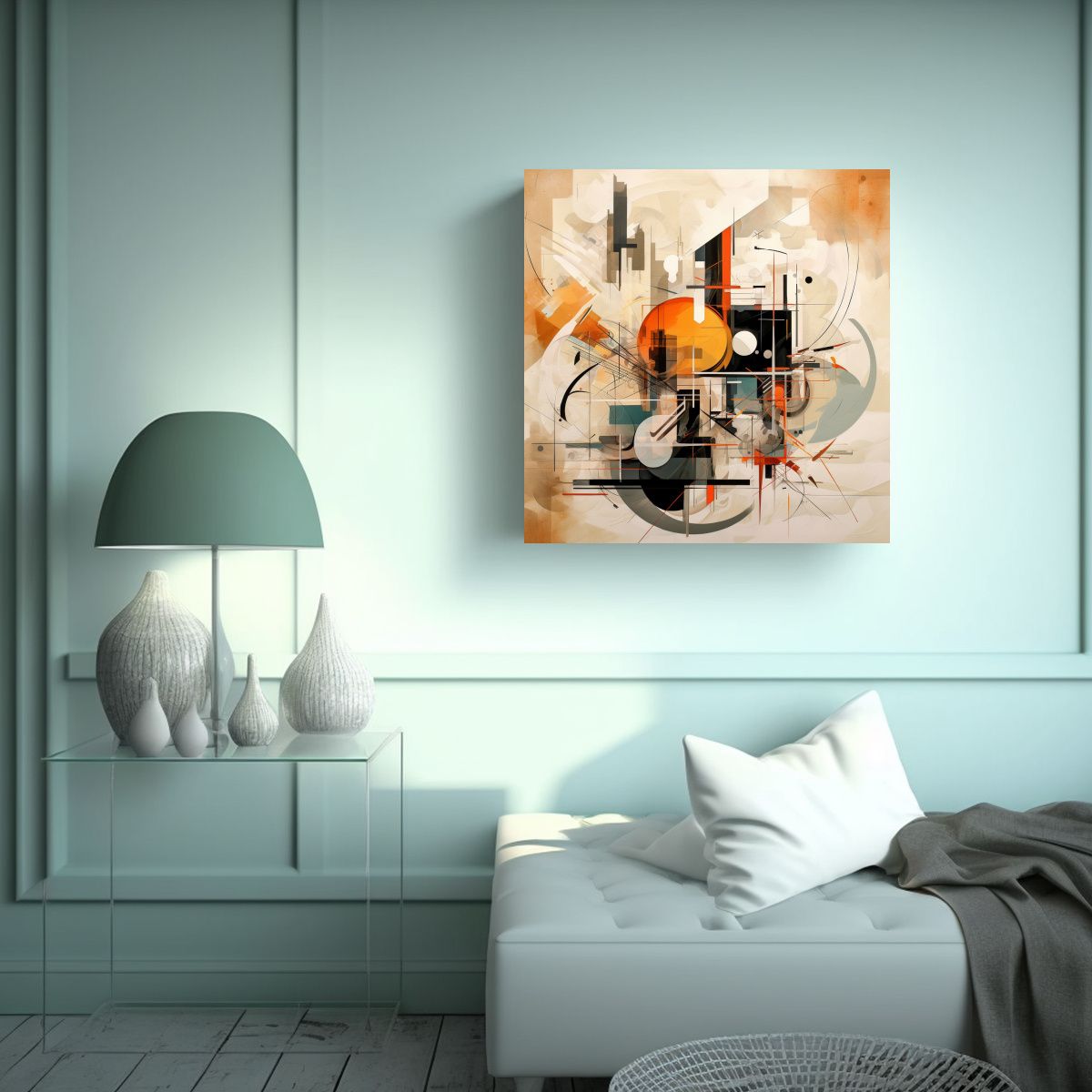 GENERICO - Pintura Abstracta Obra Maestra Fondo Arte 50x50 Cm