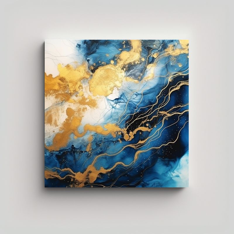 GENERICO - Paisaje Místico Y Brillante Con Tormenta Dorada 50x50 Cm