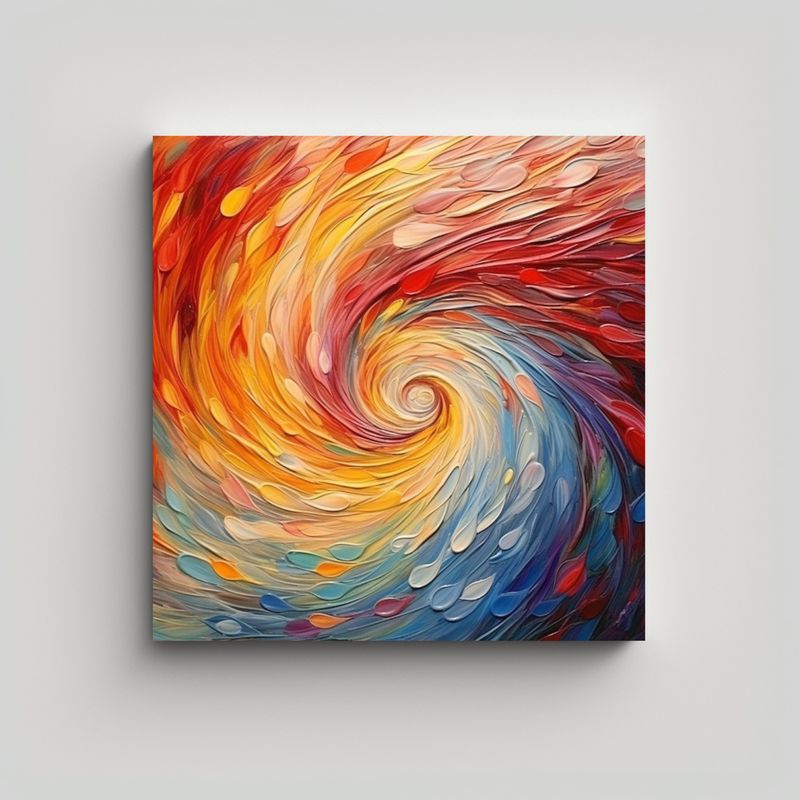 GENERICO - Cuadro De Imagen Con Colores Giratorios Para 80x80 Cm