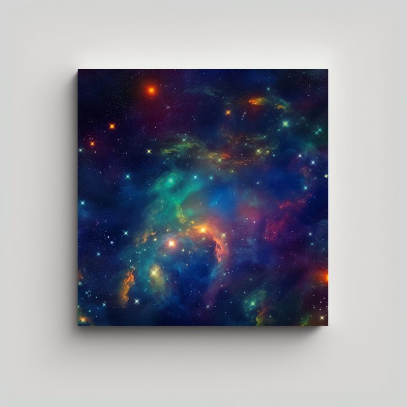 GENERICO - Pintura Lienzo Tela Colores Clásico BRAINVERSE 90x90 Cm