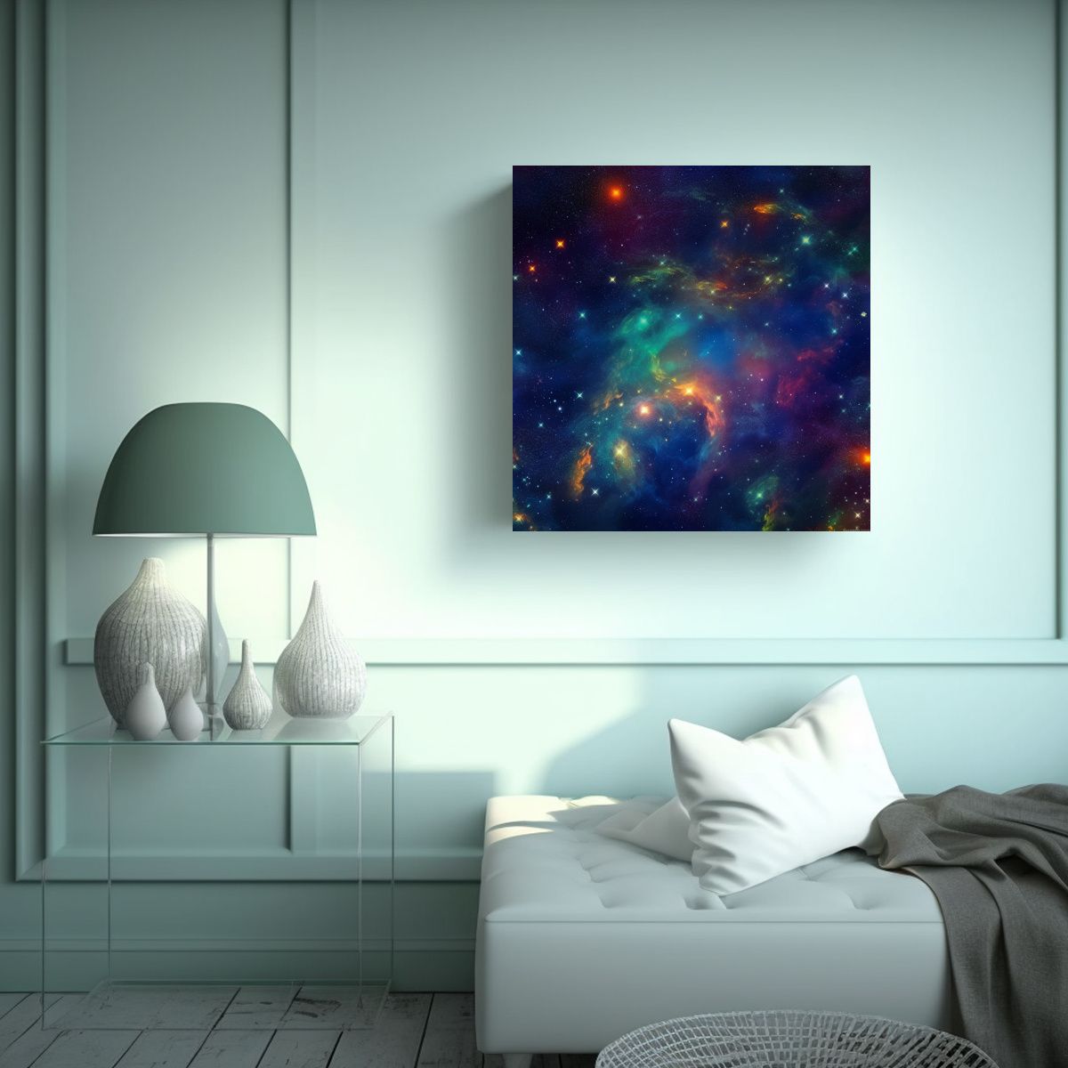 GENERICO - Pintura Lienzo Tela Colores Clásico BRAINVERSE 60x60 Cm