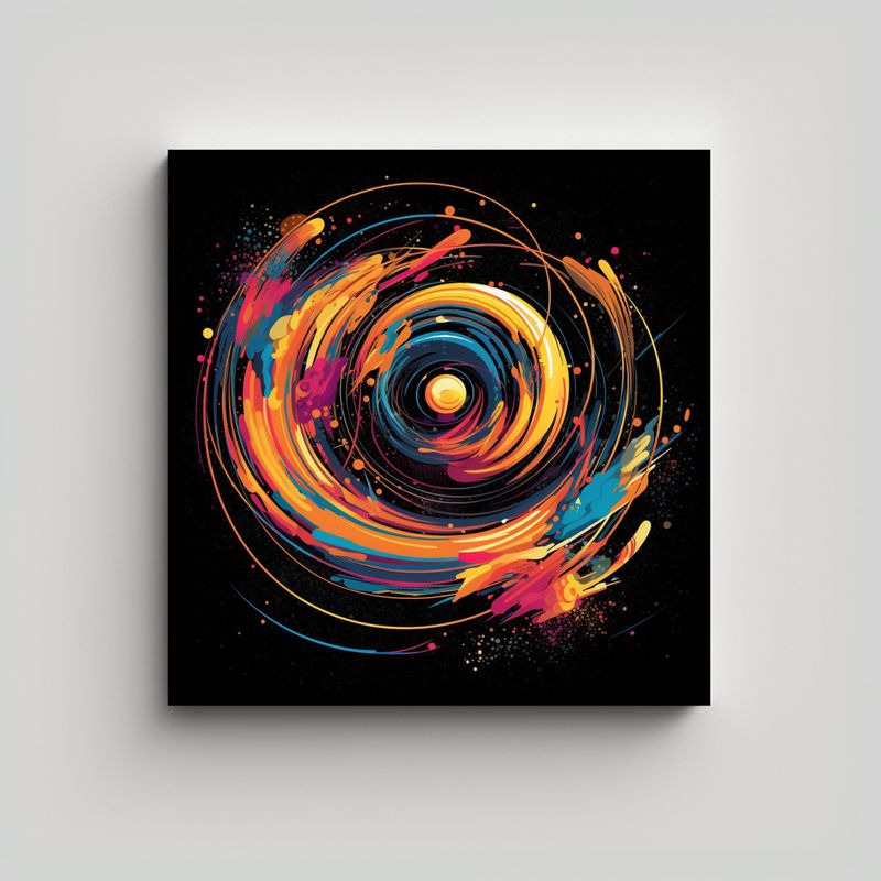 GENERICO - Arte De Pared Estilo Vasily Kandinsky 80x80 Cm