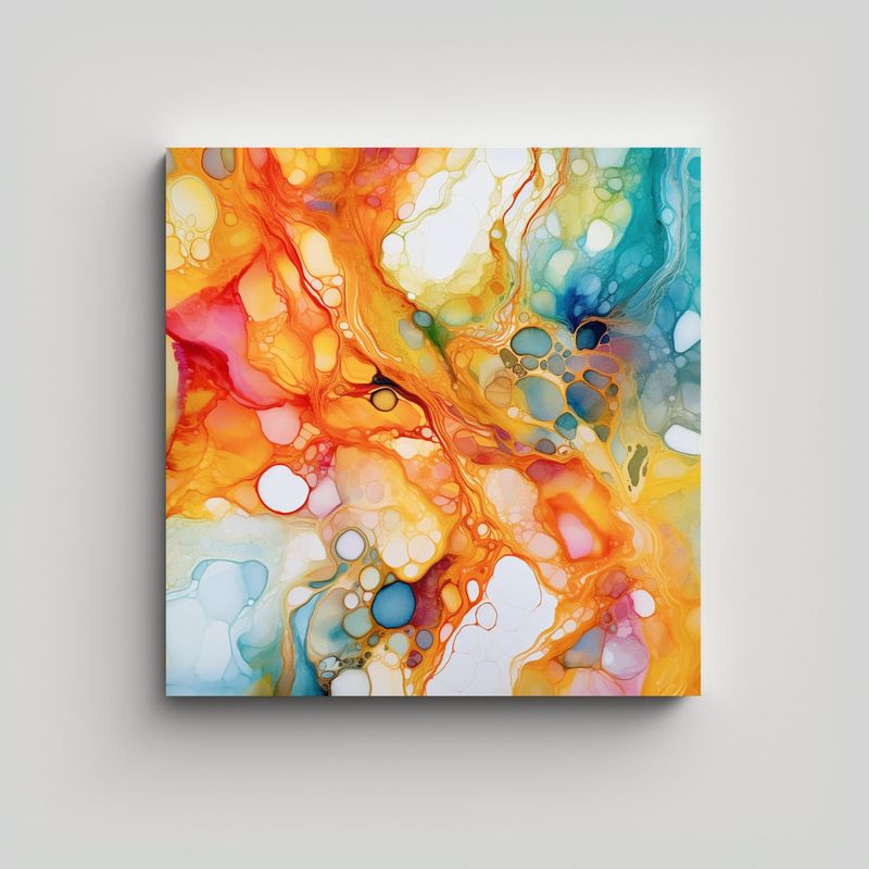 GENERICO - Pinturas Decorativas De Formas Y Colores 80x80 Cm