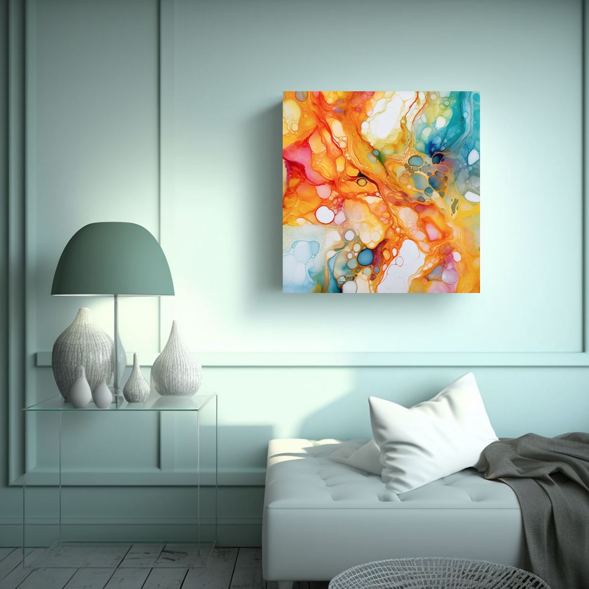 GENERICO - Pinturas Decorativas De Formas Y Colores 80x80 Cm